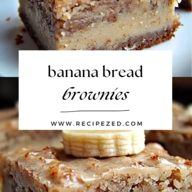Delicious banana bread brownies topped with chocolate and nuts
