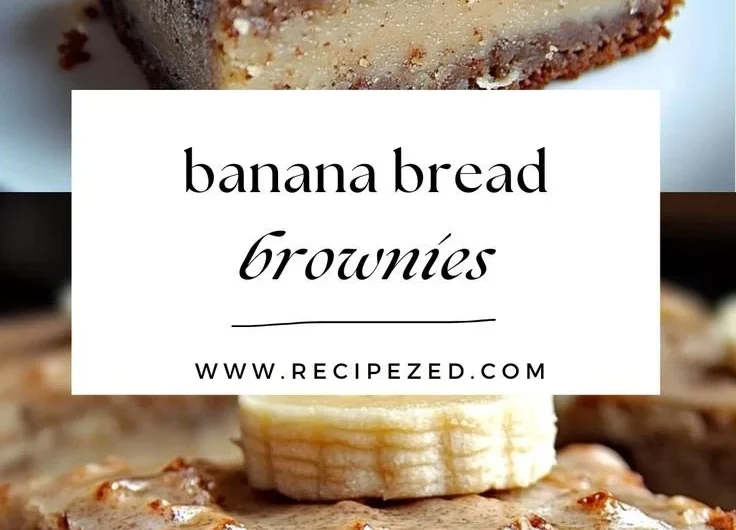Delicious banana bread brownies topped with chocolate and nuts