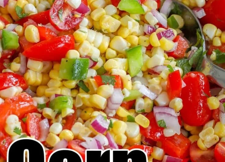 Delicious summer corn salad with fresh ingredients and vibrant colors