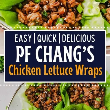 Healthy chicken lettuce wraps served on a plate