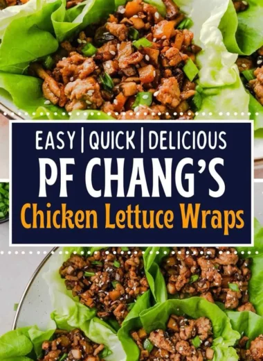 Healthy chicken lettuce wraps served on a plate