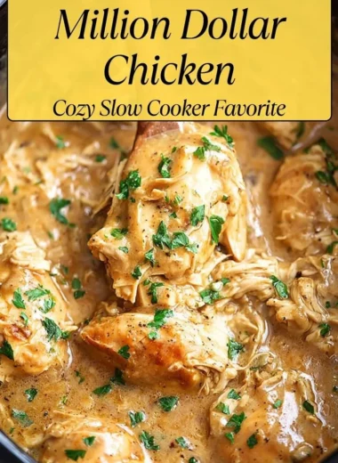 Delicious Crockpot Million Dollar Chicken meal ready to serve.