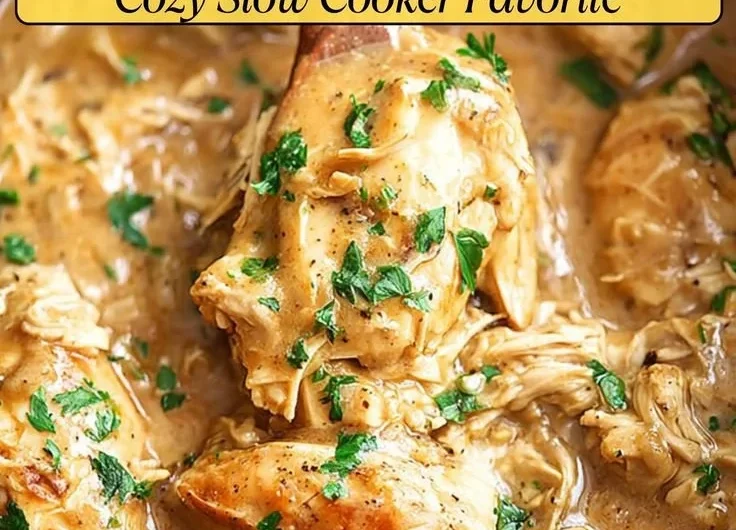 Delicious Crockpot Million Dollar Chicken meal ready to serve.