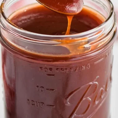 Bowl of homemade BBQ sauce made with three ingredients