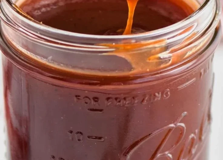 Bowl of homemade BBQ sauce made with three ingredients