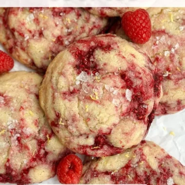 Delicious Lemon Raspberry Cookies with vibrant colors and fresh ingredients.