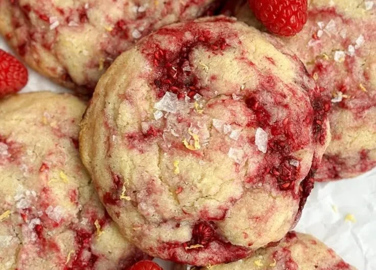 Delicious Lemon Raspberry Cookies with vibrant colors and fresh ingredients.