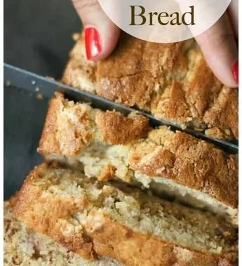 Freshly baked sour cream banana bread, perfect for breakfast and snacks.