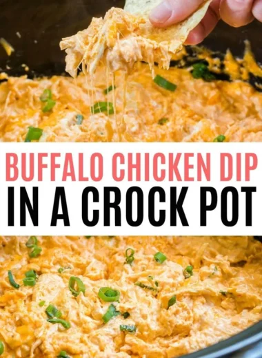 Delicious Spicy Buffalo Chicken Dip served in a bowl with tortilla chips