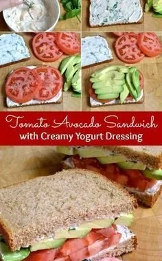 Delicious Tomato Avocado Sandwich on fresh bread with vibrant ingredients