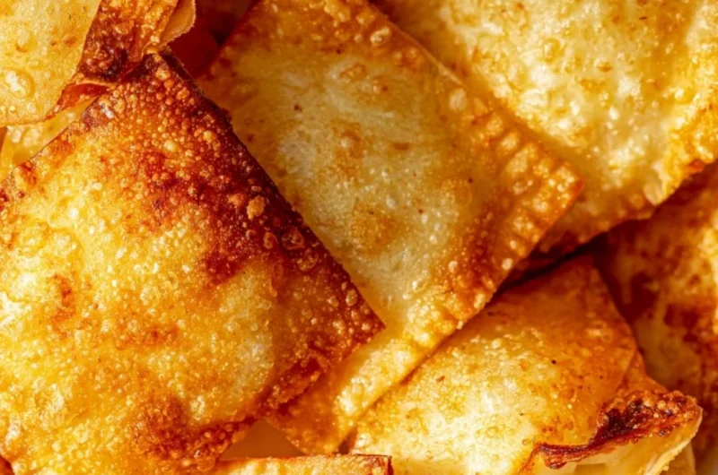 Delicious homemade Crab Rangoon with cream cheese filling