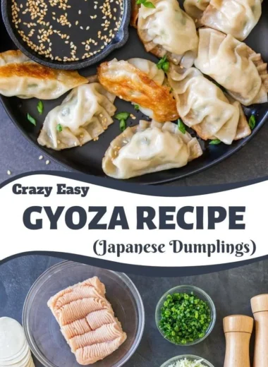 Delicious homemade dumplings served on a plate with dipping sauce.