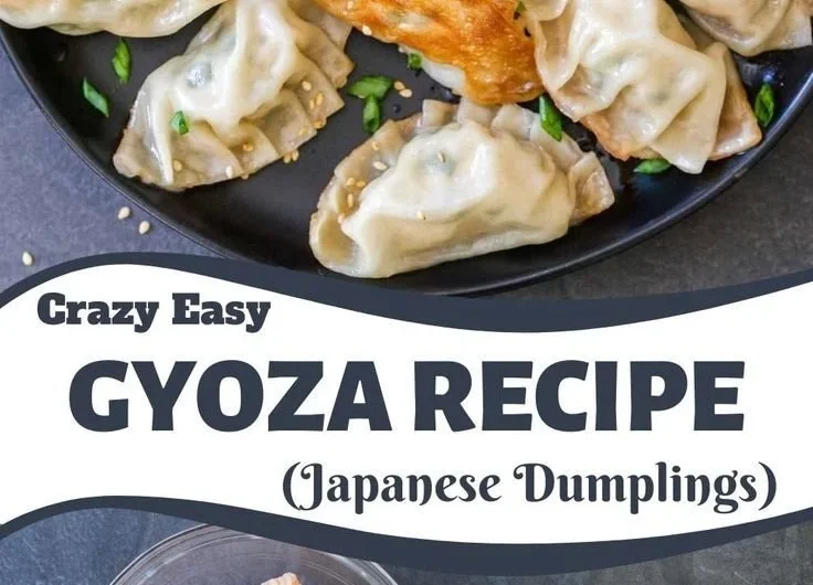 Delicious homemade dumplings served on a plate with dipping sauce.