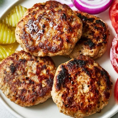 Delicious and healthy turkey burger on a plate with fresh toppings