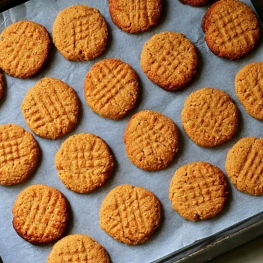 Gluten-free and dairy-free peanut butter cookies on a plate