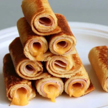 Delicious grilled cheese roll-ups served on a plate