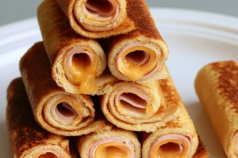 Delicious grilled cheese roll-ups served on a plate