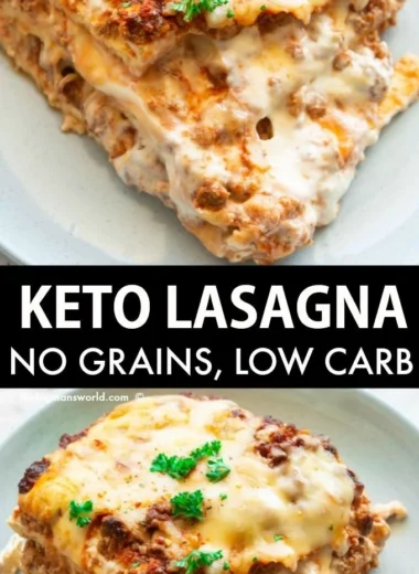 Delicious Keto Lasagna made with low-carb ingredients