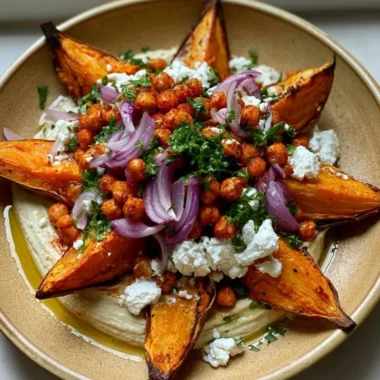 Delicious loaded roasted sweet potato topped with toppings for a healthy meal
