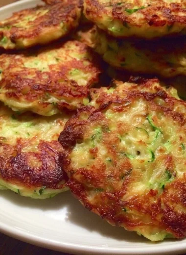 Homemade vegetable patties ready to serve with fresh greens and dipping sauce