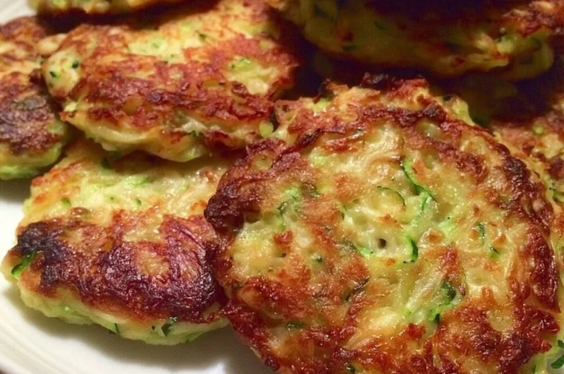 Homemade vegetable patties ready to serve with fresh greens and dipping sauce
