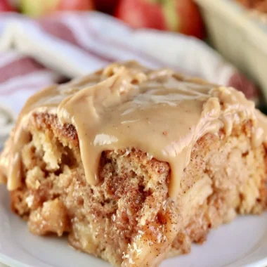 Delicious Apple Dapple Cake served with a slice of autumn flavors
