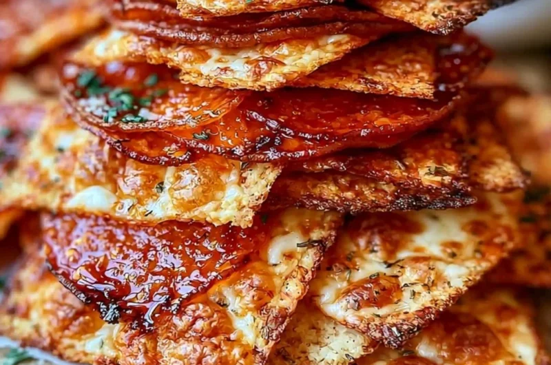Cozy keto pepperoni cheese chips - a tasty low-carb snack