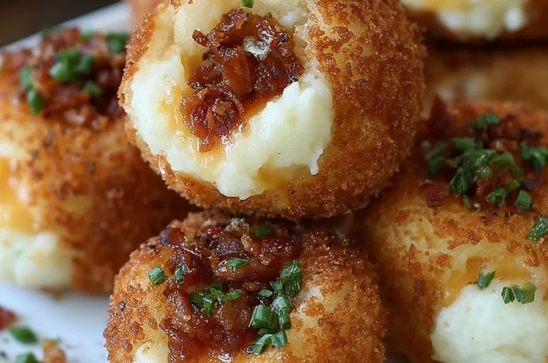 Cozy loaded mashed potato bites garnished with cheese and herbs