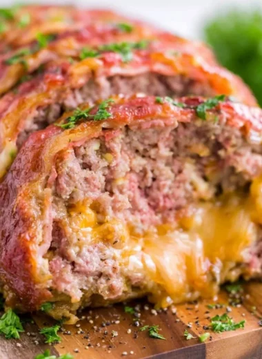 Deliciously smoked meatloaf served with sides, showcasing a perfect smoky flavor.