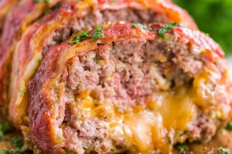 Deliciously smoked meatloaf served with sides, showcasing a perfect smoky flavor.