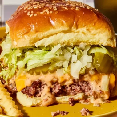 Delicious Big Mac Sliders served on a wooden board, perfect for a cozy gathering.