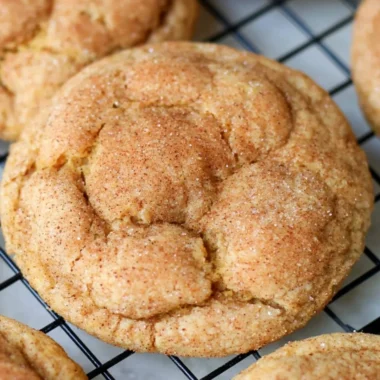Easy Pumpkin Snickerdoodle Cookies baked and ready to enjoy