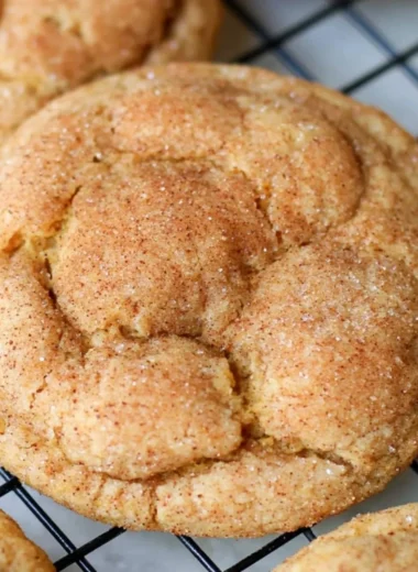 Easy Pumpkin Snickerdoodle Cookies baked and ready to enjoy