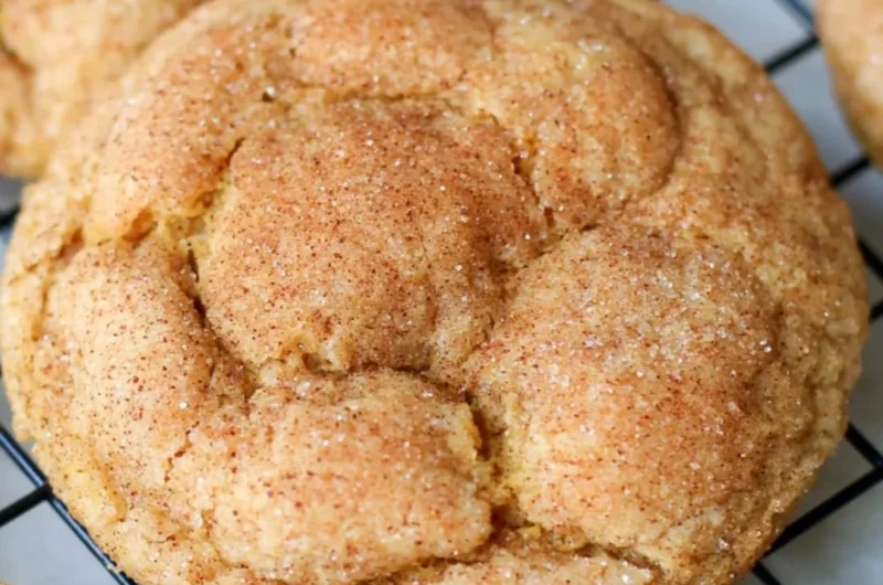 Easy Pumpkin Snickerdoodle Cookies baked and ready to enjoy